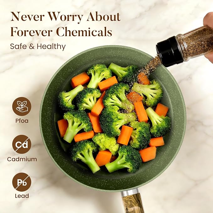 Kitchen Academy Non Toxic Pots and Pans Set Non Stick - Image 5