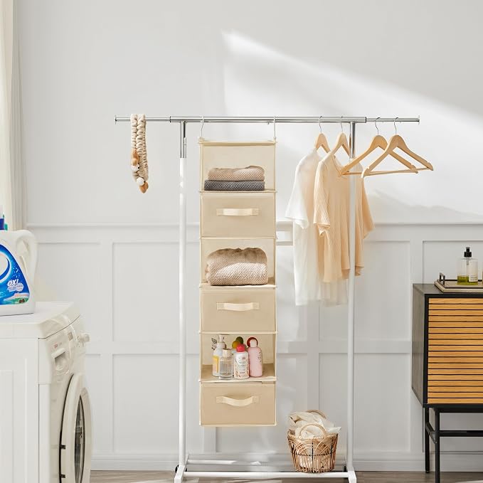 MAX Houser 6 Tier Shelf Hanging Closet Organizer, Closet Hanging Shelf - Image 5