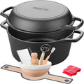 EDGING CASTING Pre-Seasoned Cast Iron Dutch Oven Pot by EDGINGCOOKWARE