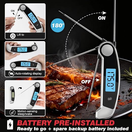 Meat Thermometer Digital Waterproof Instant Read Thermometer - Image 3
