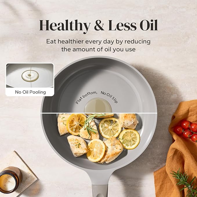 Redchef Deep Ceramic Frying Pan - Image 5