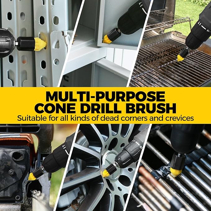 Holikme 9Pack Drill Brush ，All Purpose Drill Brush - Image 3
