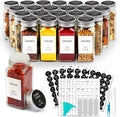 AISIPRIN 24 Pcs Glass Spice Jars by AISIPRIN