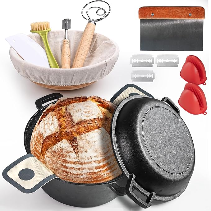 Advanced Cast Iron Dutch Oven for Baking, by MakeLifeMoreComfortable