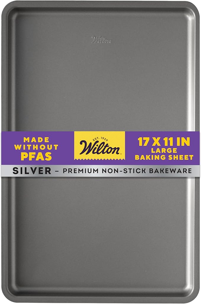 Wilton Silver Non Stick Large Baking Sheet, Cookie and Roasting Pan by Wilton
