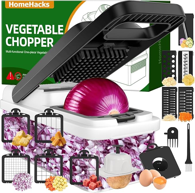 HomeHacks Vegetable Chopper Vegetable Cutter, 15 in 1 Kitchen Gadget, Onion by HomeHacks