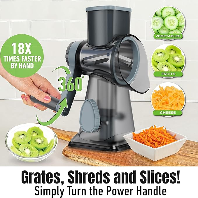 Cheese Grater Hand Crank Rotary Vegetables Shredder - Image 6