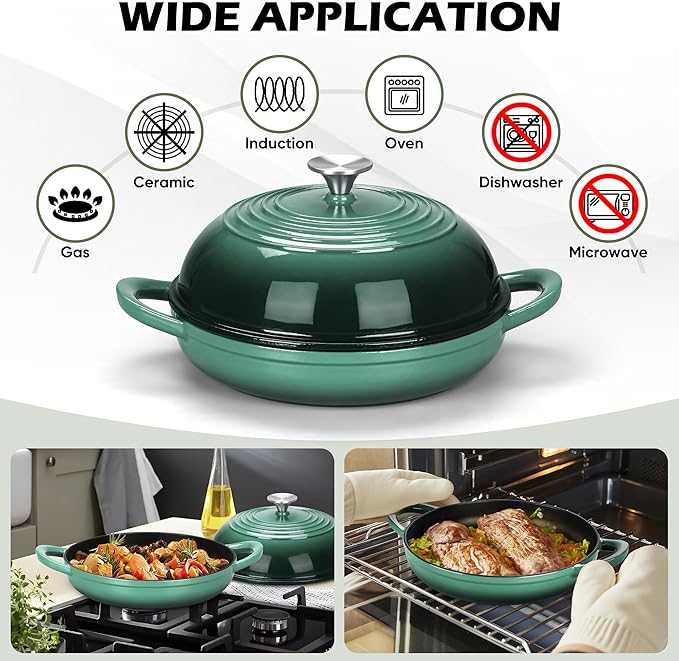 Bread Dutch Oven for Sourdough Baking, Joyfair Enameled Cast Iron Dutch Oven Pot - Image 5