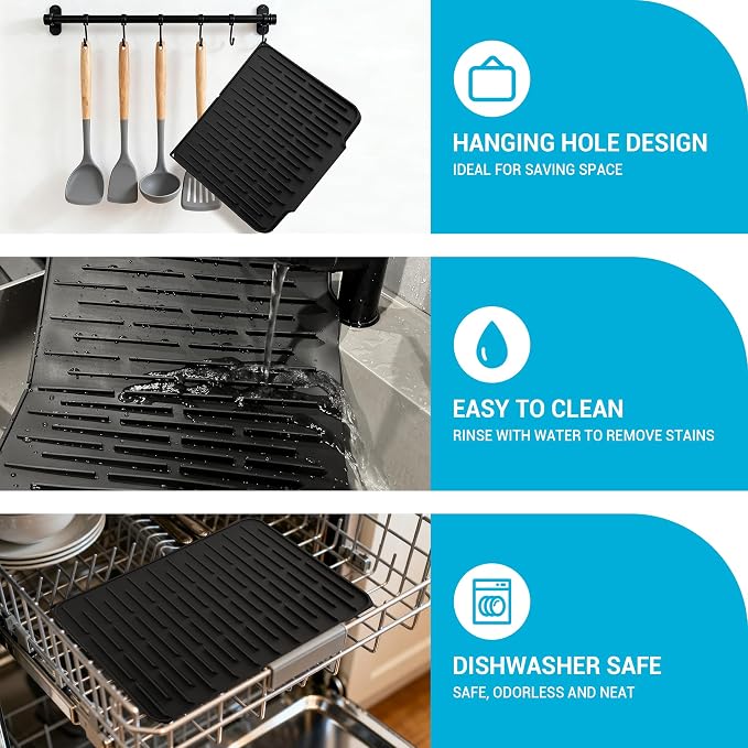 Foldable Silicone Dish Drying Mat - Image 5