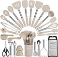 Cooking Utensils Set, 446°F Heat Resistant Food Grade Spatula Set, BPA Free by Fyvva