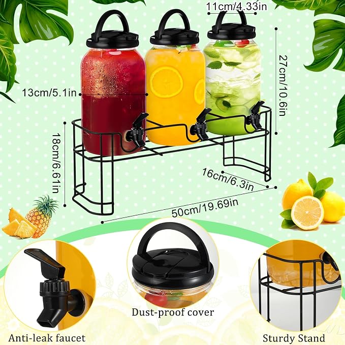 Tanlade 3 Pcs Plastic Drink Dispenser - Image 3