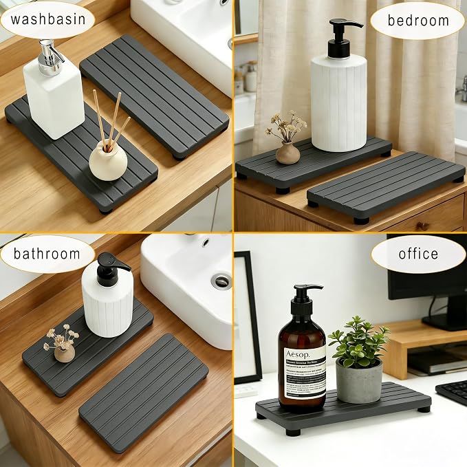 2PCS Stone Drying Tray, Water Absorbing Stone Tray - Image 8