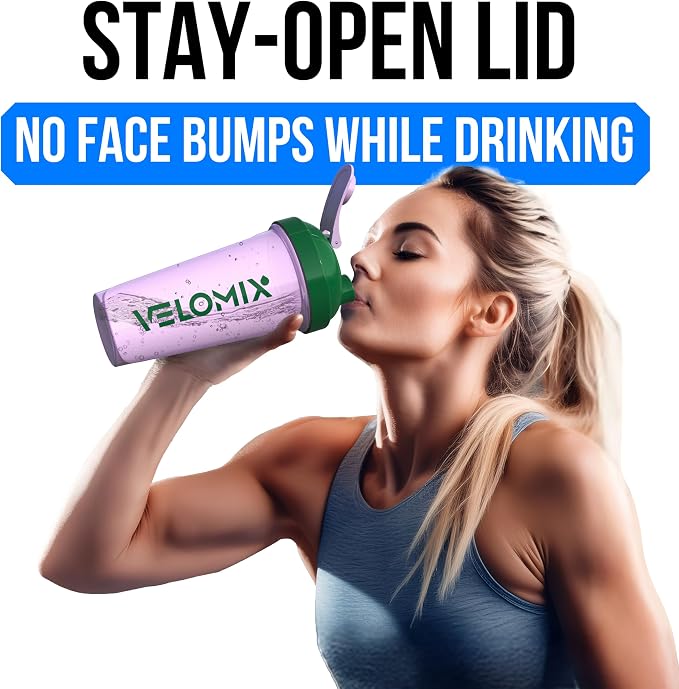 VELOMIX -2 Pack- 28 oz Protein Shaker Bottles - Image 7