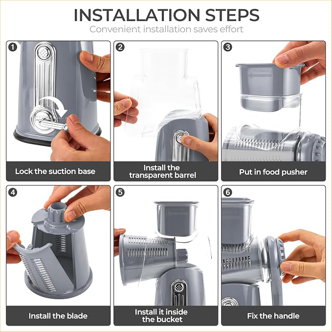 SUSTEAS Rotary Cheese Grater - Image 4