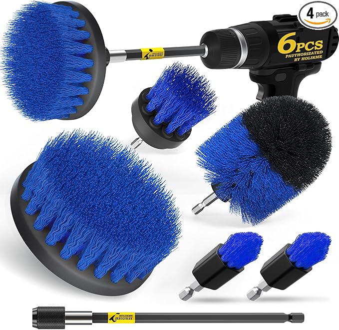 Holikme 6Pack Drill Brush Power Scrubber Cleaning Brush Extended Long by Holikme