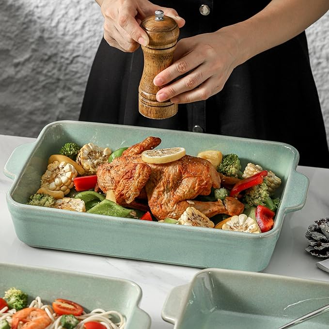 HVH 9x13 Baking Dish Set, Large Casserole Dishes - Image 2