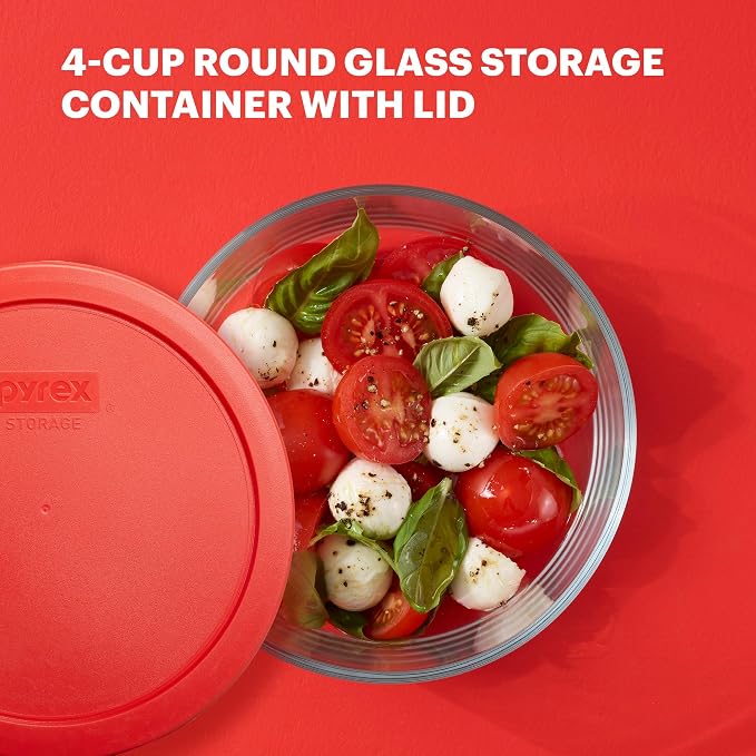 Pyrex Simply Store Glass Food Storage Container, Snug Fit Non-Toxic Plastic - Image 3