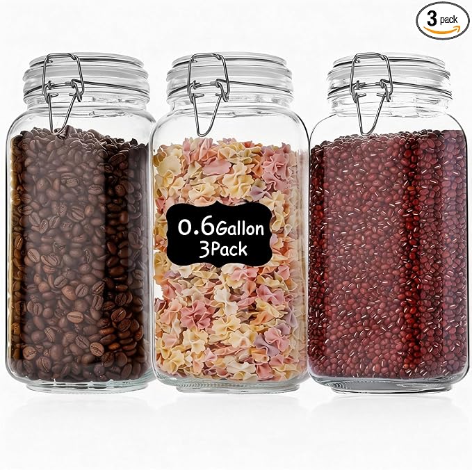 Liuruiyu 78oz Glass Food Storage Jars by Liuruiyu