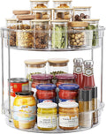 LAMU 12inch 2 Tier Lazy Susan Turntable Organizer Rotating Spice Rack by YourHome-OrganizationHelper