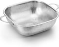 E-far 4QT Square Stainless Steel Colander by E-far