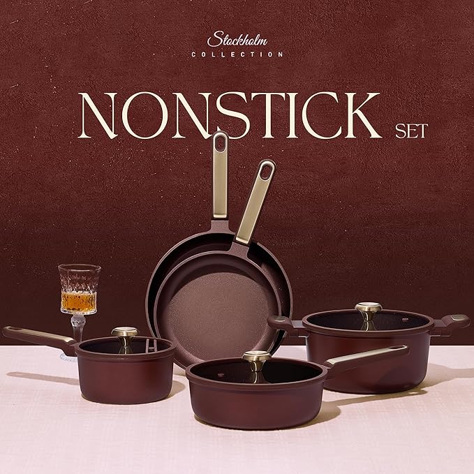 CAROTE Pots and Pans Set Nonstick, Dishwasher, RV/Camping Cookware Set - Image 4