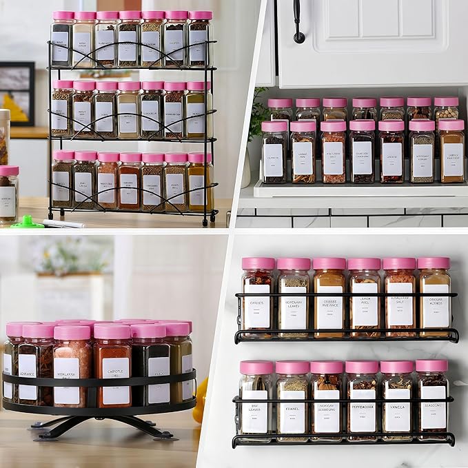 48 Glass storage jars，Glass Spice Jars - Image 3