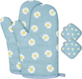 AUAUY Oven Mitts and Pot Holders, 392°F Heat Resistant Cooking Gloves and Hot by AUAUY