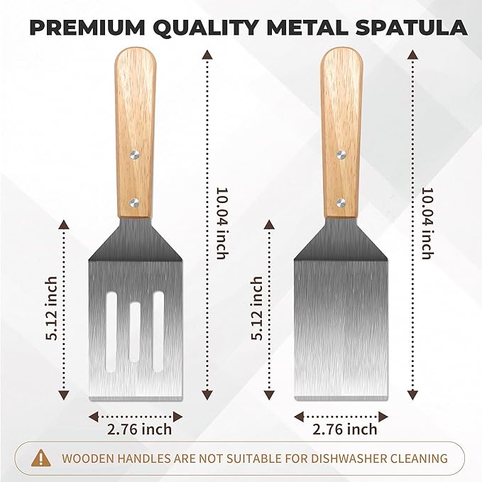 Stainless Steel Spatula Set, Metal Spatula - Image 3