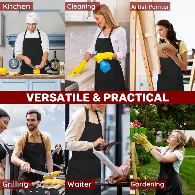 2 Pcs Plus Size Chef Apron, Unisex Professional Apron - Image 7