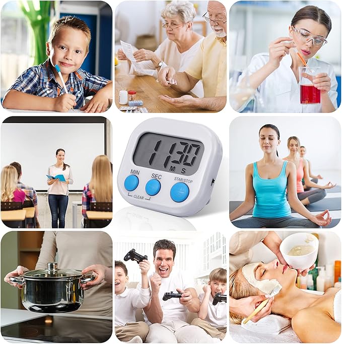 Digital Kitchen Timer Magnetic Countdown Timer Kitchen Loud Alarm Stopwatch - Image 2