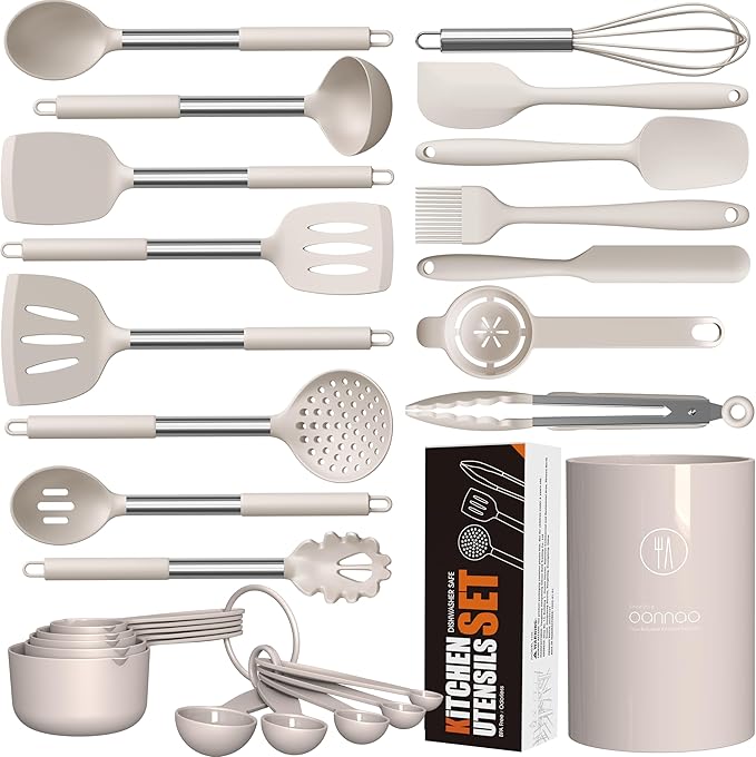 Large Silicone Cooking Utensils Set by oannao