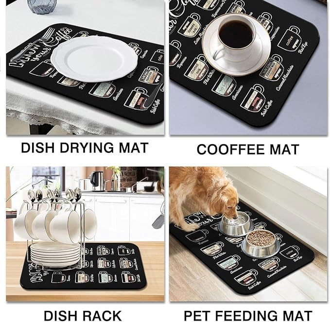 Super Absorbent Anti-Slip Silicone Dish Drying Mats - Image 2
