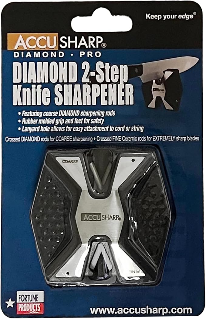 AccuSharp Diamond Pro 2-Step Knife Sharpener, Hones & Sharpens Blade’s Edge - Image 2