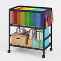 Rolling File Cart for Letter Size, Metal Hanging File Organizer by keomaisyto