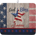 Kawani 4th of July Dish Drying Mat 16x18 Inch Patriotic God Bless America by Kawani