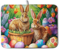 Easter Bunny Eggs Dish Drying Mat by Kwlegh