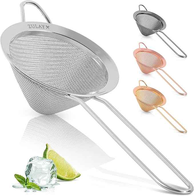 Zulay Kitchen 304 Stainless Steel Fine Mesh Strainer 3.35 in by ZulayKitchen