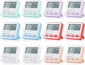 Weewooday 12 Pcs Digital Kitchen Magnetic Timer Bulk Classroom Count up by Weewooday