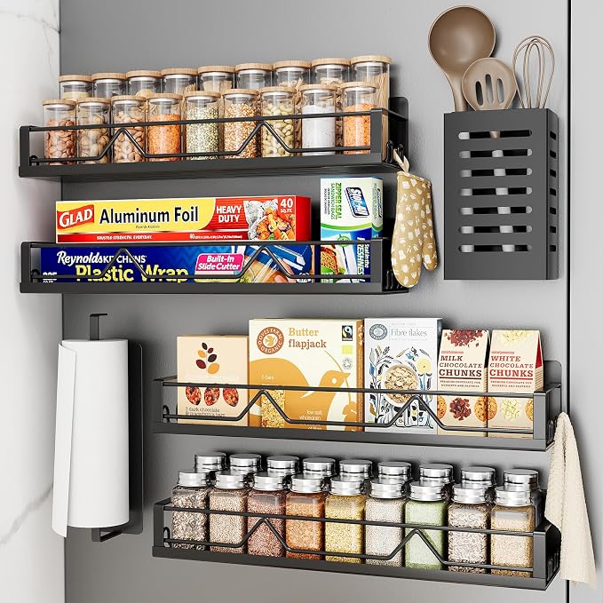 Mystozer 16.9 Inch Wide Large Capacity Magnetic Spice Rack by Mystozer