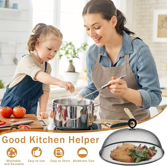 8 Pcs Metal Mesh Screen Food Cover - Image 4