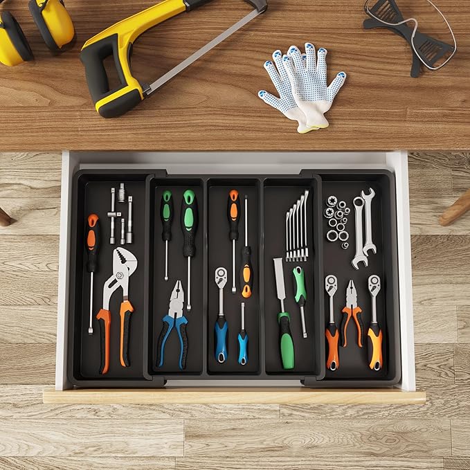 Lifewit Utensil Organizer for Kitchen Drawers, Expandable Cooking Utensil Tray - Image 7