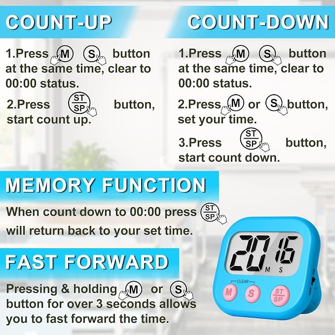 ZILLEEN Classroom Timer for Kids Teachers Digital Timers - Image 8