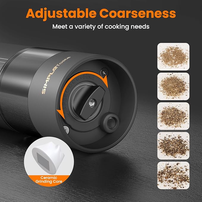 SIMPLETASTE Electric Salt and Pepper Grinder Set - Image 5
