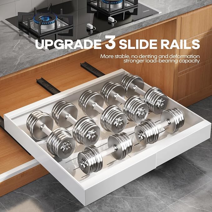 Seinloes 2 Pack Expandable Pull Out Cabinet Organizer 21"Deep - Image 5