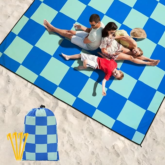 HIHOHO Beach Blanket Waterproof Sandproof Extra Large Beach Mat 79" X - Image 6