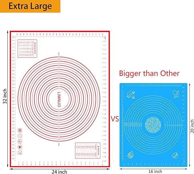 Silicone Baking Mat，Non Stick Rolling Dough - Image 7