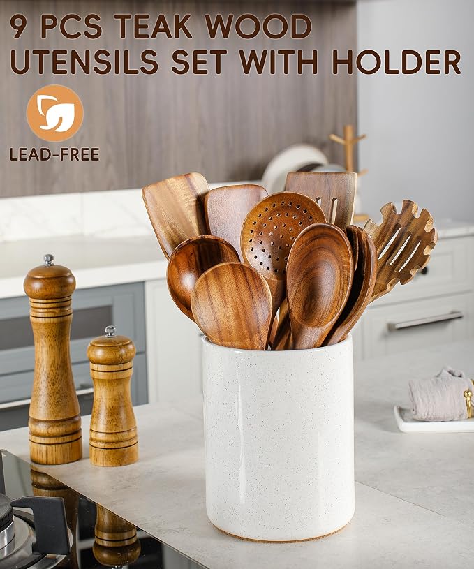 Nucookery Wooden Cooking Utensils Set - Image 2