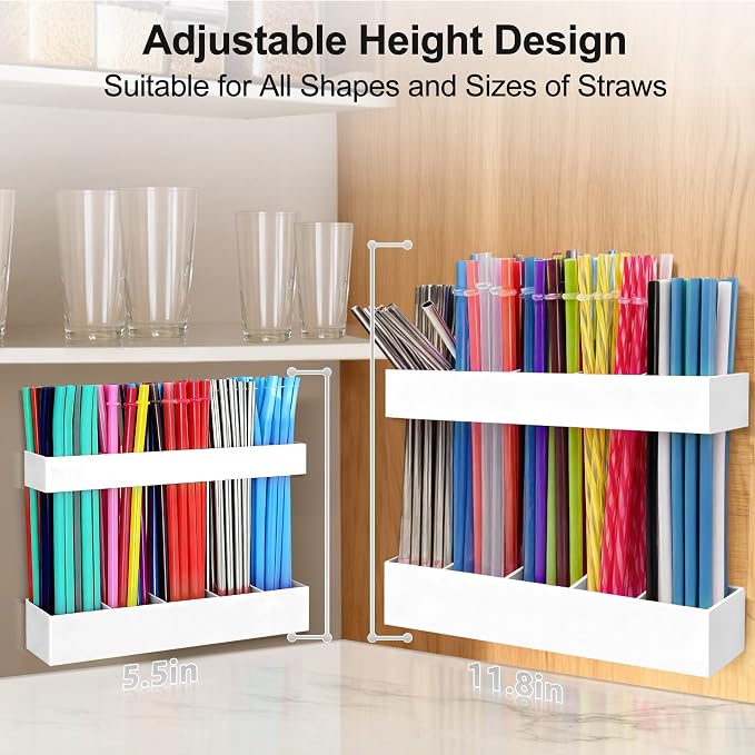 9.5” Large Acrylic Straw Holder - Image 2