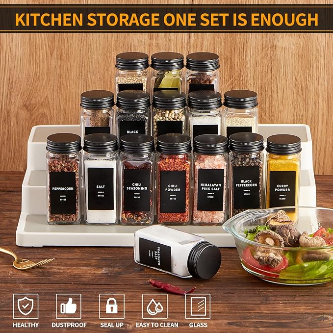 Skiileor 25 Pcs Spice Jars - Image 5