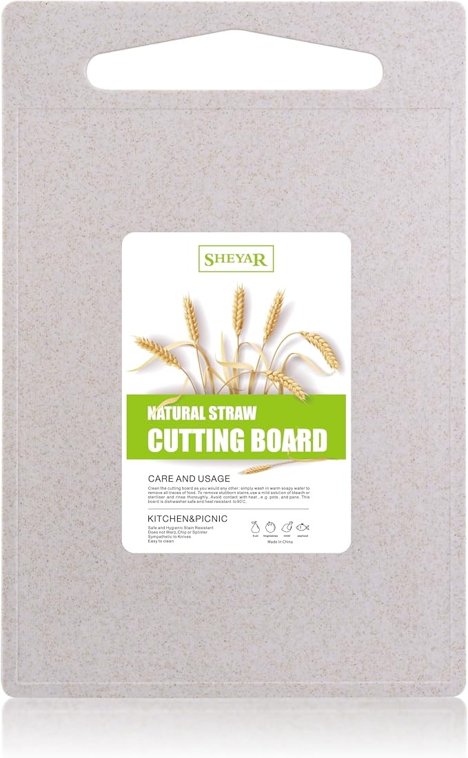 Cutting Board for Kitchen, Wheat Straw Fiber Cutting Board, Dish Washer Safe by zzsbrm